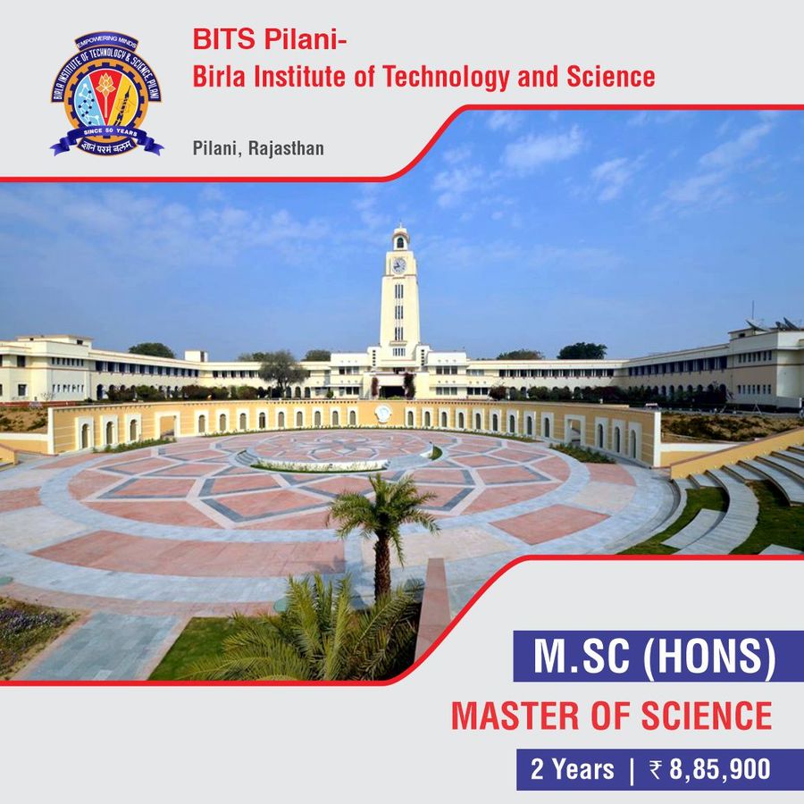 Master of Science [M.Sc] {Hons.} at BITS Pilani - Birla Institute of Technology And Science, Rajasthan - Other
